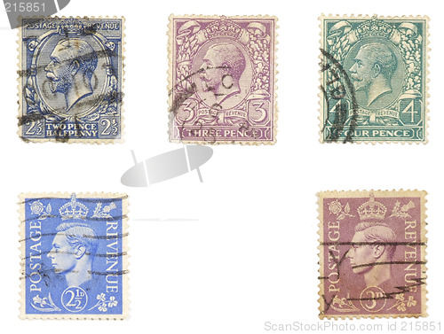 Image of Royal mail - old English post stamps