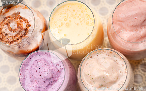 Image of selection of fruits long drinks