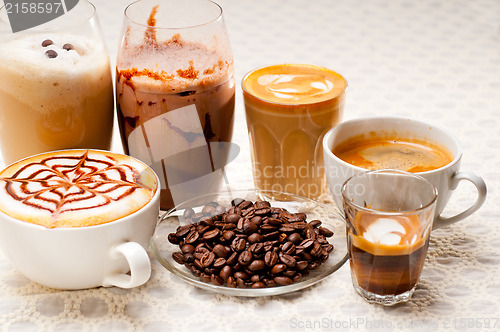 Image of selection of different coffee type