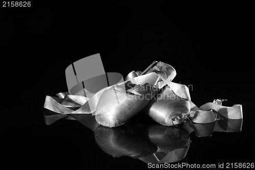 Image of Lightpainted Pair of Ballet Pointe Shoes