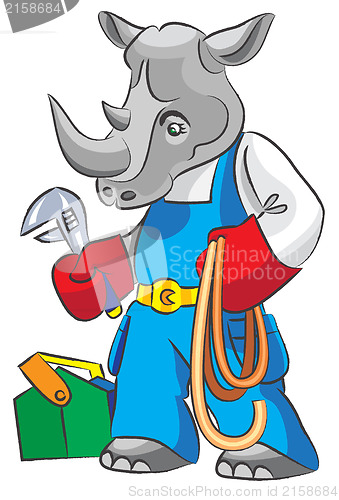 Image of Rhinoceros is the plumber