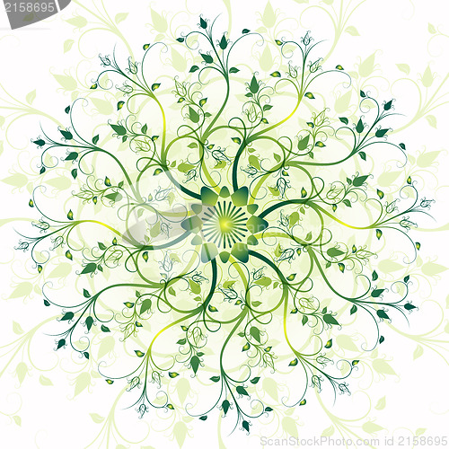 Image of Floral spring round frame