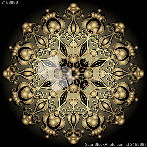 Image of Gold round frame