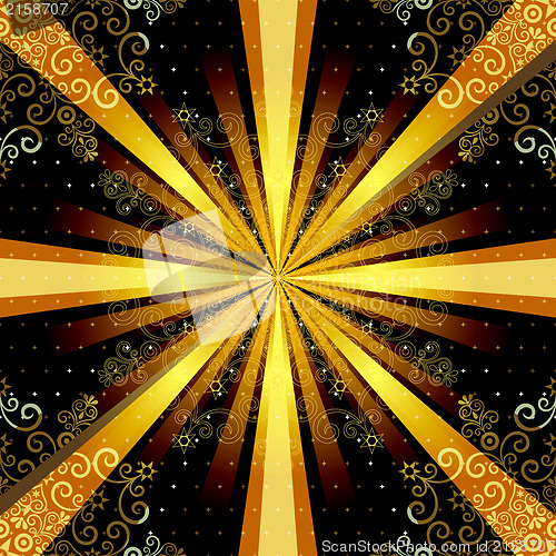 Image of Vintage seamless pattern with rays