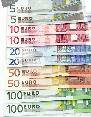 Image of Euro banknotes as background