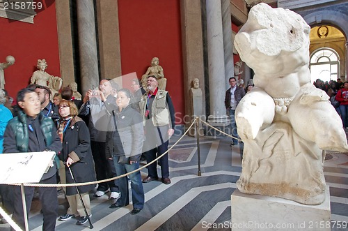 Image of Tourists in Vatican Museum