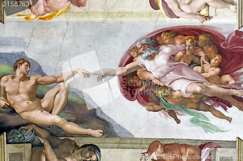 Image of Michelangelo's frescoes in Sistine Chapel