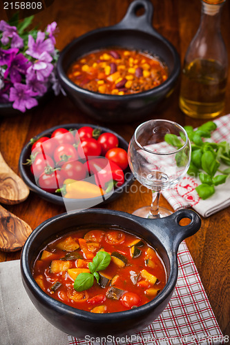 Image of Vegetables soups on the table