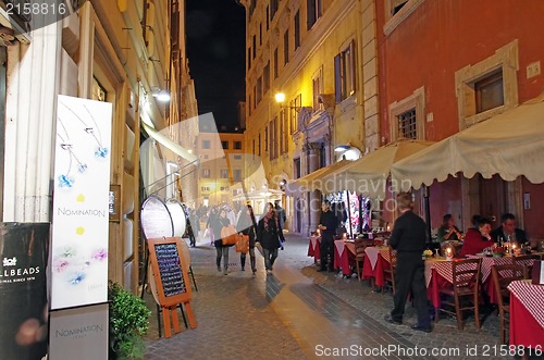 Image of Night on Rome streets