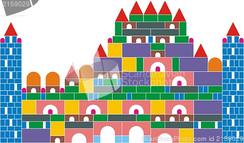 Image of The castle of colored cubes