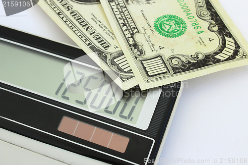 Image of dollar banknotes and calculator