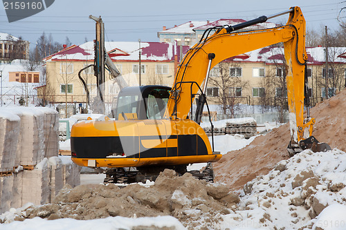 Image of Construction of a new home. preparatory work