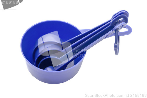 Image of Blue measuring spoons 