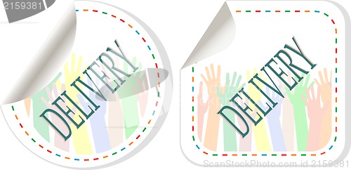 Image of Free delivery, free service stickers