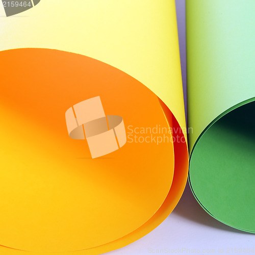 Image of Rolls of colourful cardboard