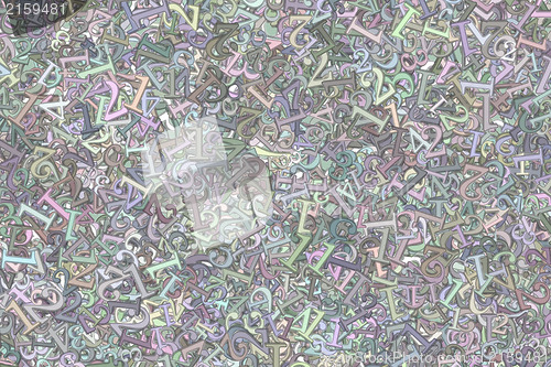 Image of Background of randomly scattered numbers in pastel colors