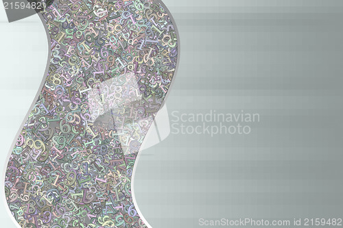 Image of Background of randomly scattered numbers in pastel colors