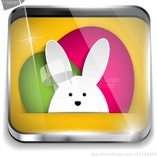 Image of Happy Easter Glossy Application Button