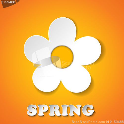 Image of Beautiful Spring White Flowers Background 