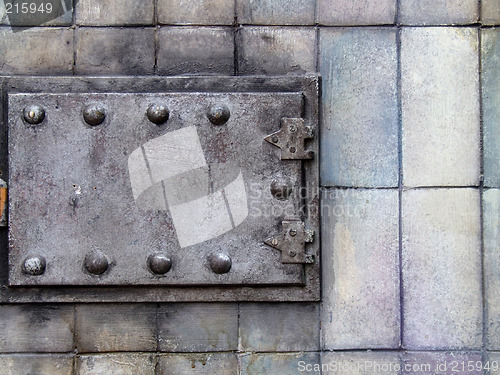 Image of Old heating furnace door