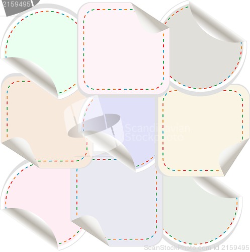 Image of blank stickers label tag set