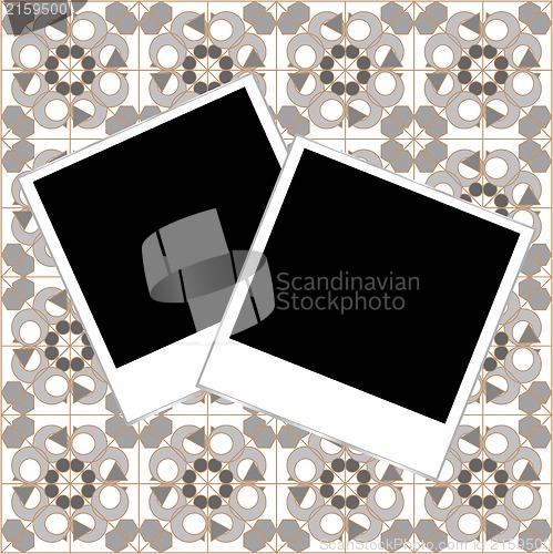 Image of photo frame set on retro vintage background