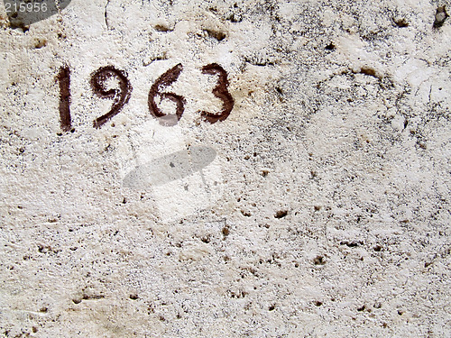 Image of Engraved year numbers
