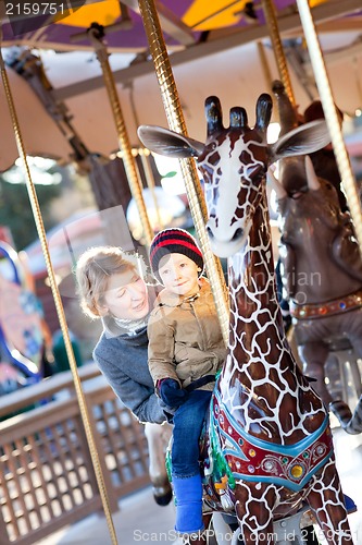 Image of family at the amusement park