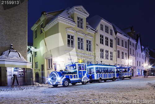 Image of The streets of Old Tallinn decorated to Christmas