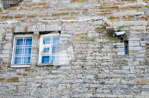 Image of  Video the chamber on a building facade