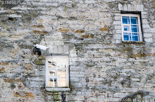 Image of  Video the chamber on a building facade