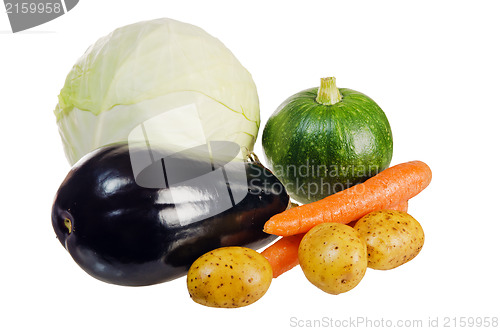 Image of Fresh vegetables  isolated on white
