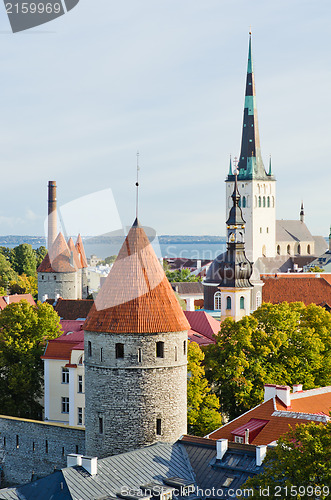 Image of Towers of a fortification of Old Tallinn