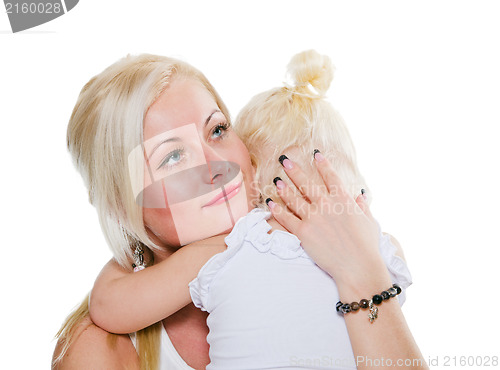 Image of Mum calms a small daughter