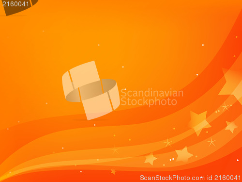 Image of red-orange background with stars