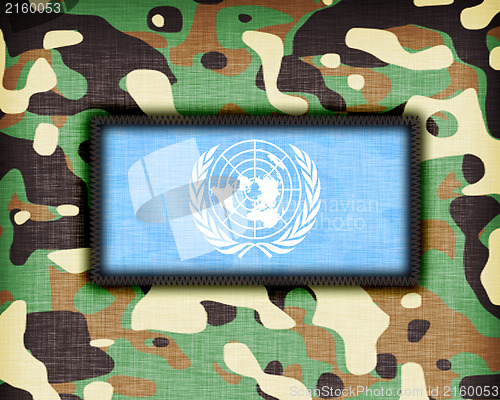 Image of Amy camouflage uniform, UN