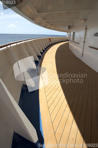 Image of empty cruise ship deck