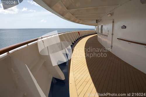 Image of empty cruise ship deck