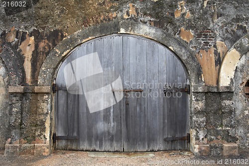 Image of wooden garage door