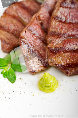 Image of grilled Kobe Miyazaky beef