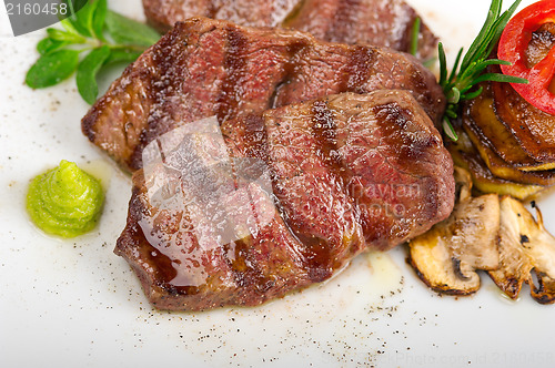 Image of grilled Kobe Miyazaky beef