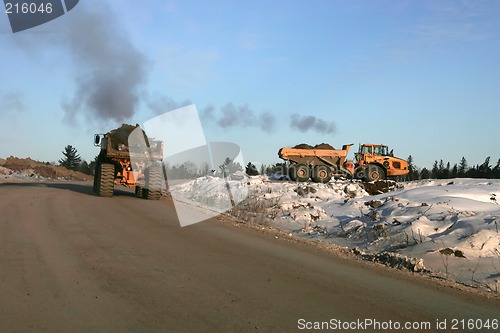 Image of winter road construction