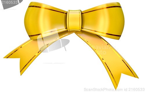 Image of yellow satin gift bow