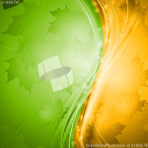 Image of Bright wavy autumn design