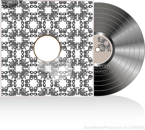 Image of Vinyl on grunge cover background, abstract art