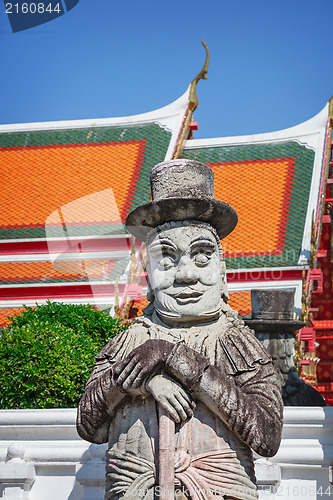 Image of Stone gate guard in Bangkok, Thailand