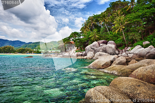 Image of Exotic tropical ocean shore