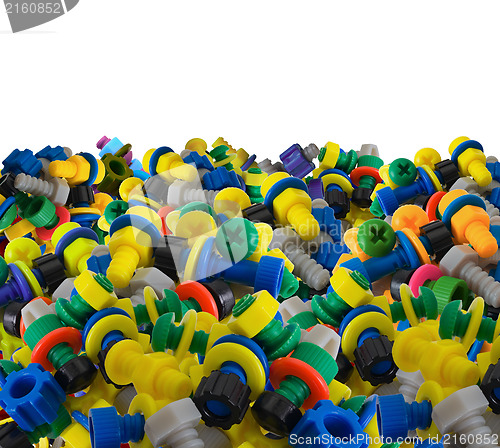 Image of Color toy plastic bolts and nuts