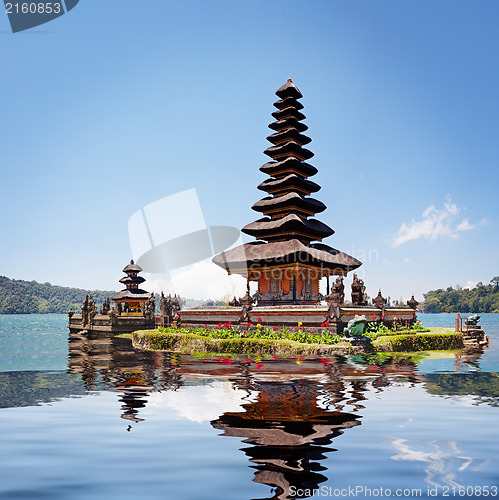 Image of Collage with reflection of Pura Ulun Danu Bratan