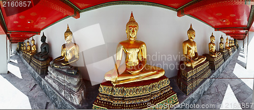 Image of Buddha statues in  Bangkok, Thailand